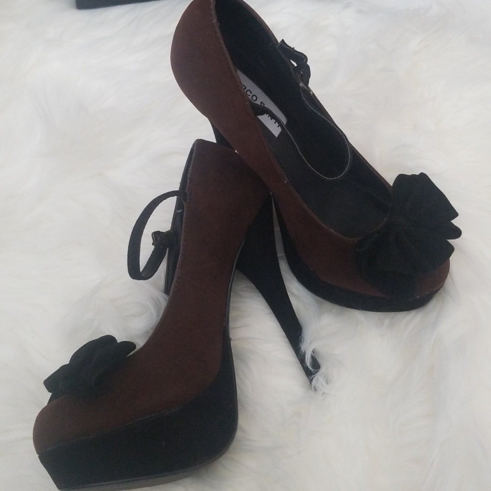 Brown & Black Marco Santi Heels SZ 6 - Picture 2 of 8